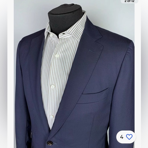 Suitsupply blazer dark blue Sz 38 mens Sienna Ticket Pocket Inc Wool 130’S - Picture 2 of 9